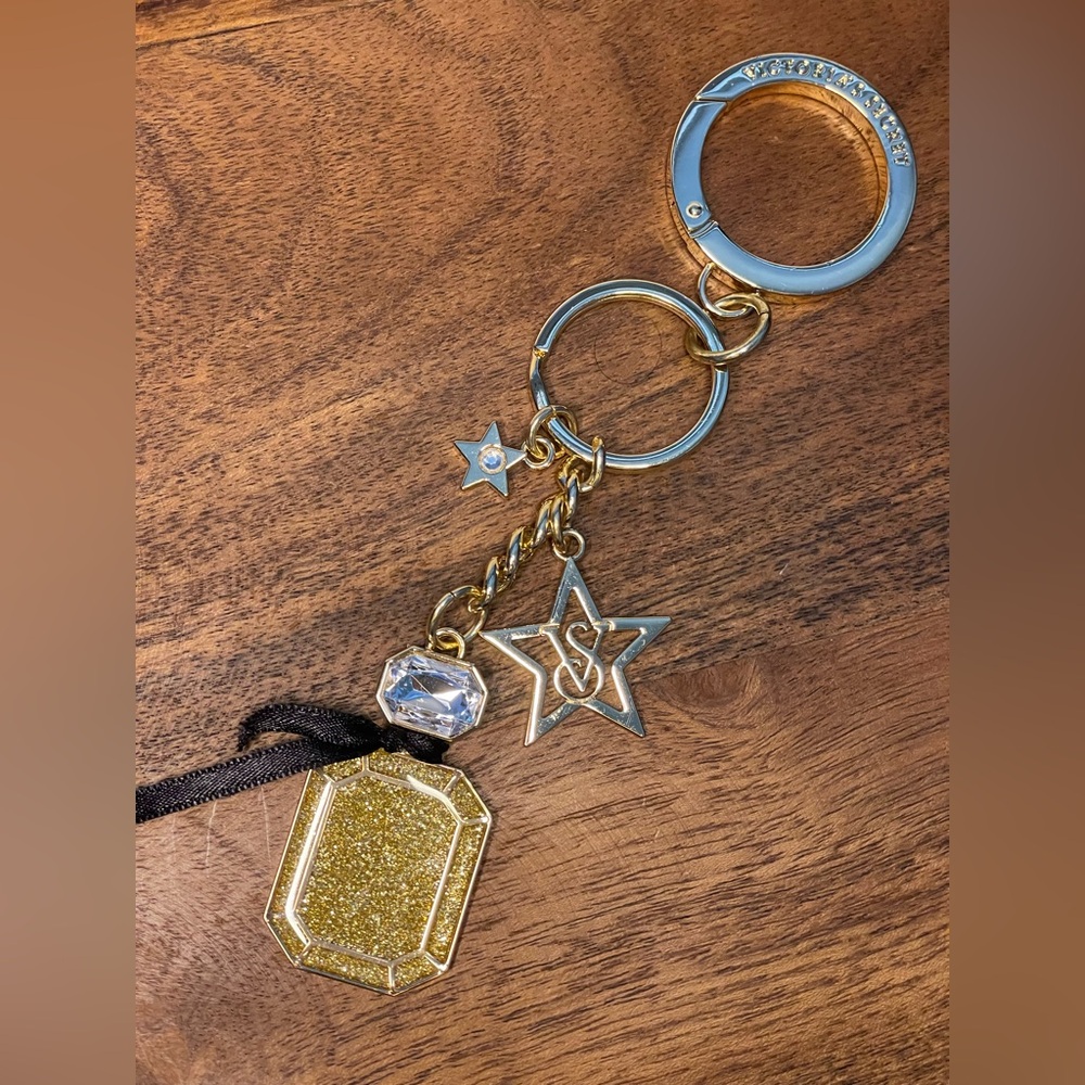 VICTORIAS SECRET Gold Glitter Bombshell Bag Charm